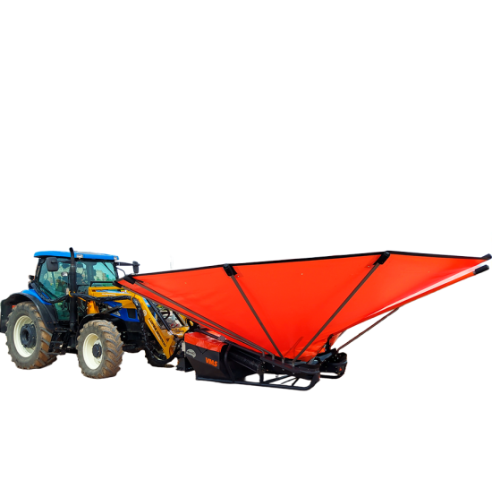 Agromelca VMS-2 Almond Picker | ნუშის მოსავლის ამღები წინა აგრეგატი